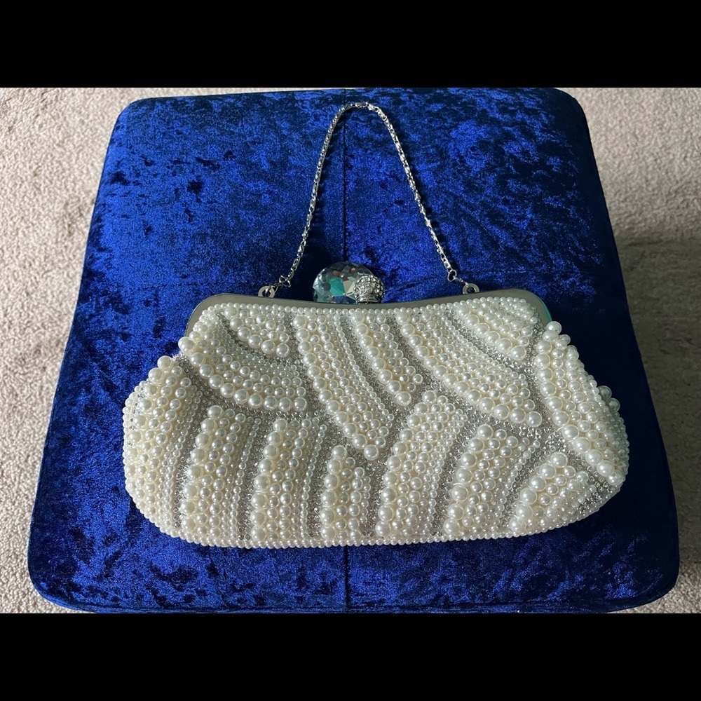Pearl and bling purse